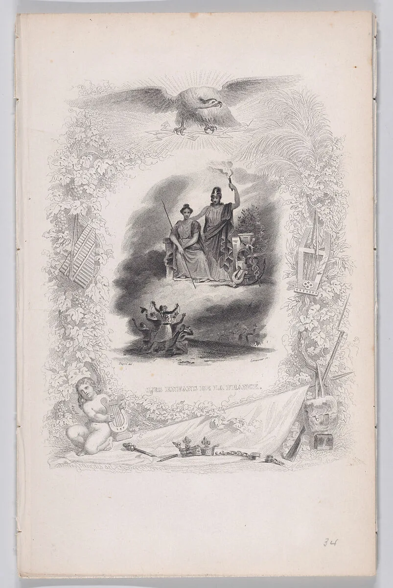 "The Children of France" from The Songs of Béranger — Alexandre-Gustave-Adolphe Levasseur|François-Louis Français|Melchior Péronard|Fournier & Perrotin|Pierre Jean de Béranger
