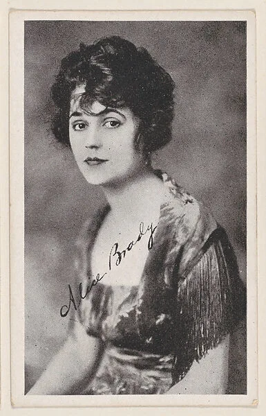 Alice Brady from Kromo Gravure "Leading Moving Picture Stars" (W623) — Kromo Gravure Photo Company, Detroit, Michigan