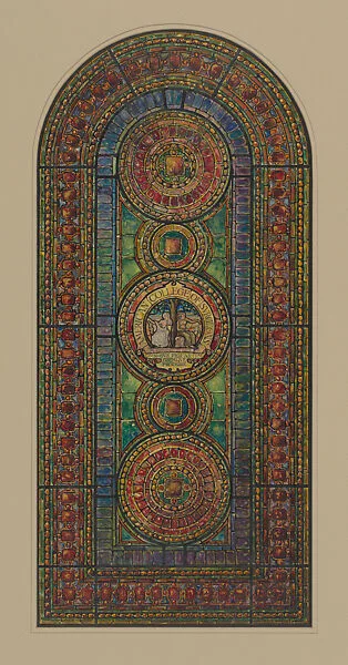Design for medallion window for the American College of Surgeons, Chicago, IL — Louis C. Tiffany|Tiffany Studios