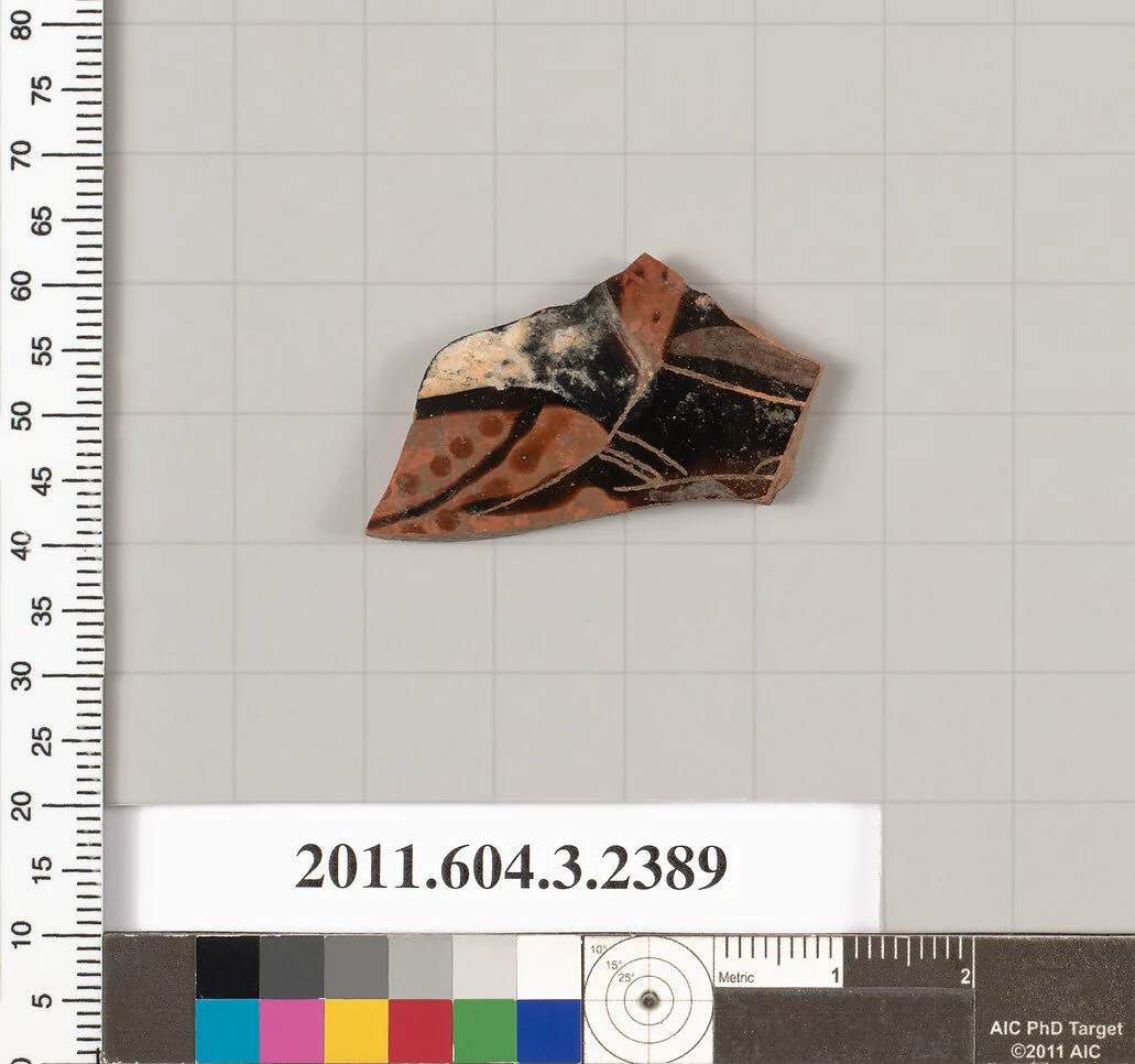 Terracotta fragment of a kylix: eye-cup (drinking cup) — Unknown