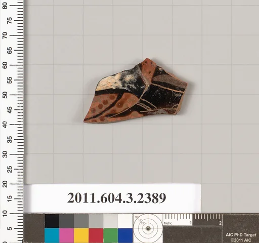 Terracotta fragment of a kylix: eye-cup (drinking cup)