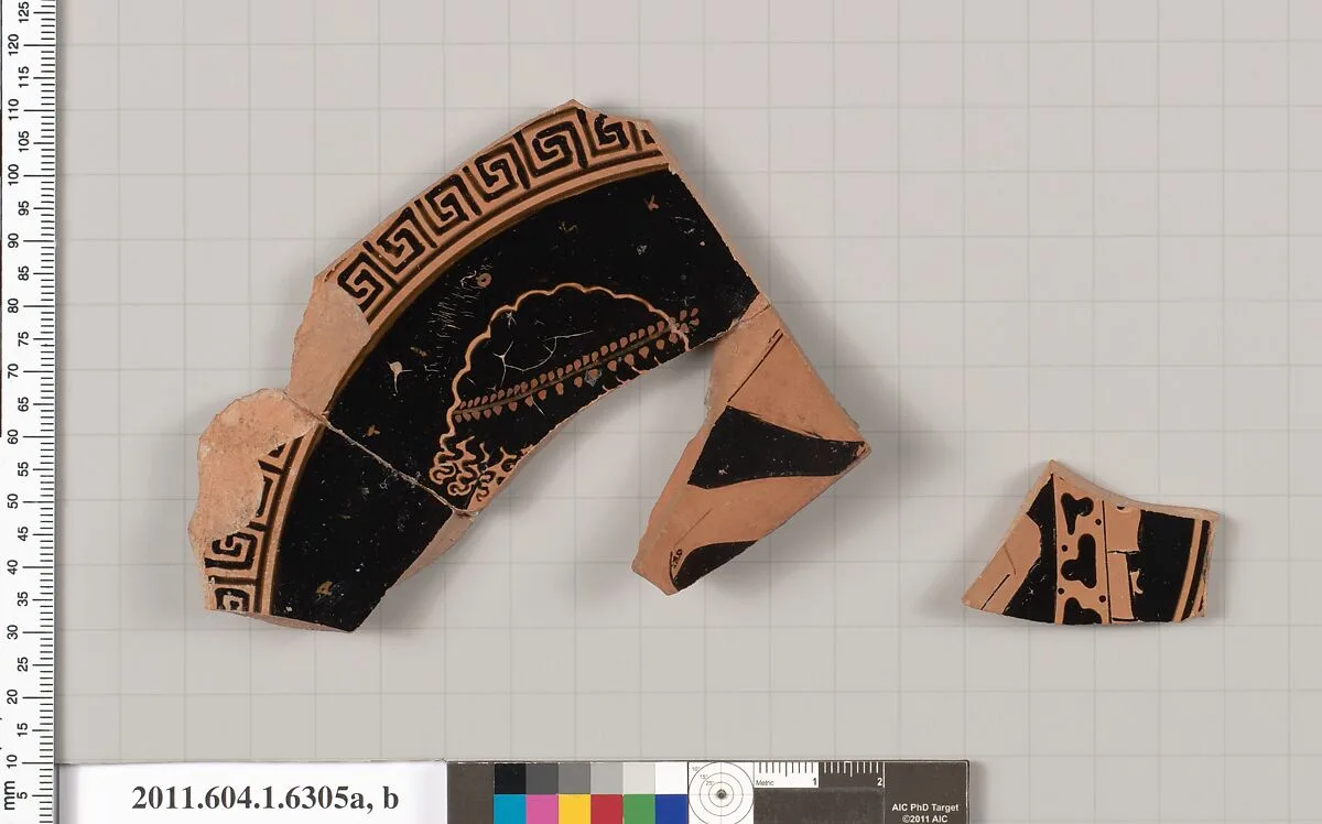 Terracotta fragments of a kylix (drinking cup) — Unknown