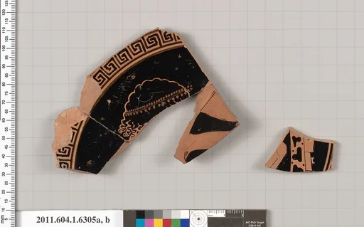 Terracotta fragments of a kylix (drinking cup)