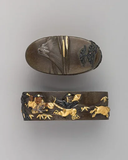 Sword-Hilt Collar and Pommel (Fuchigashira)