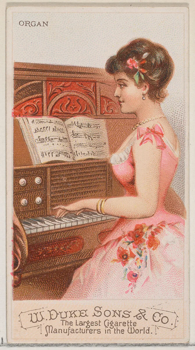 Organ, from the Musical Instruments series (N82) for Duke brand cigarettes — W. Duke, Sons & Co.|Schumacher & Ettlinger