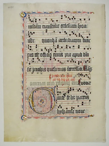 Manuscript Leaf with Initial G, from an Antiphonary