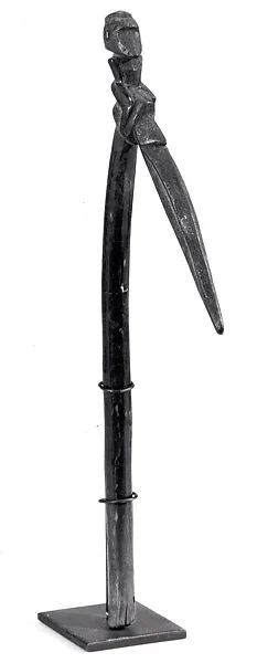 Diviner's Staff: Hornbill and Female Figure — Unknown