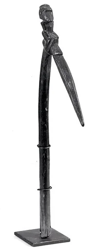 Diviner's Staff: Hornbill and Female Figure