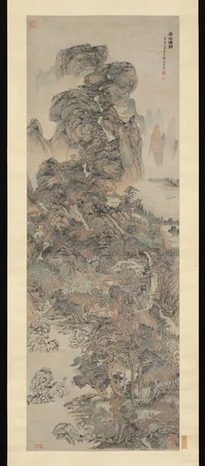 明 文伯仁 溪山仙舘 圖 軸|Dwellings of the Immortals Amid Streams and Mountains