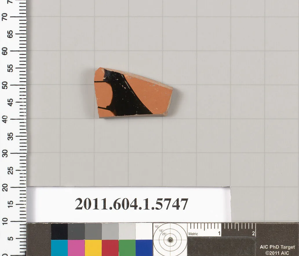 Terracotta fragment of a kylix: eye-cup (drinking cup) — Unknown