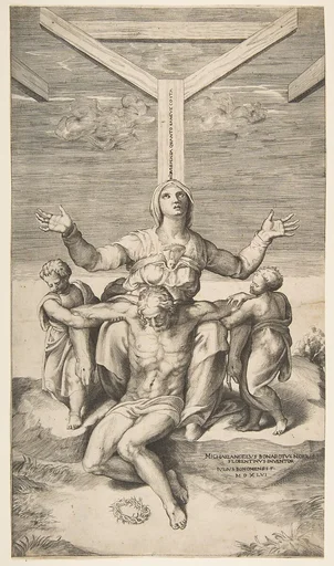 Pietà with Angels in front of the Cross
