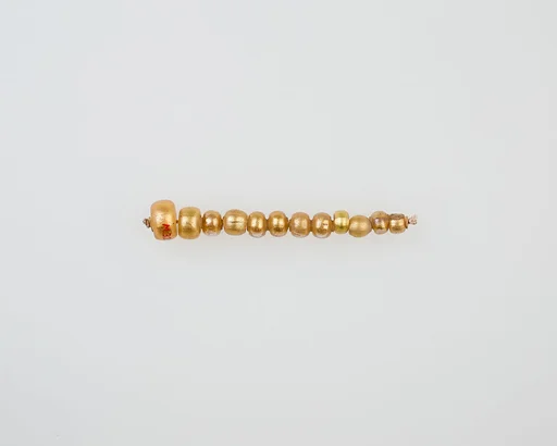 String of 12 elongated disc beads