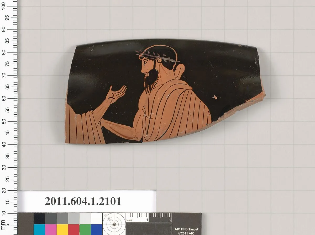 Terracotta rim fragment of a kylix (drinking cup) — Unknown