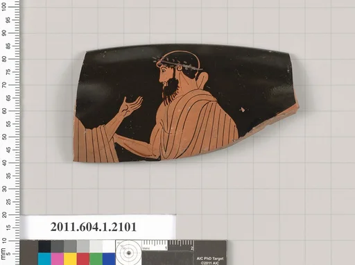 Terracotta rim fragment of a kylix (drinking cup)