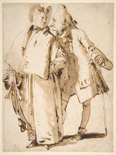 Caricature: An Elderly Couple