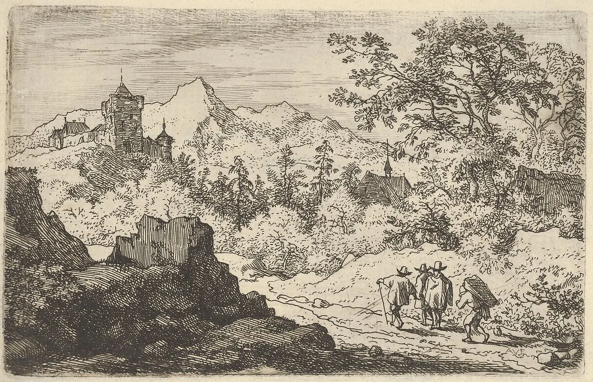 The Three Men and the Porter — Allart van Everdingen