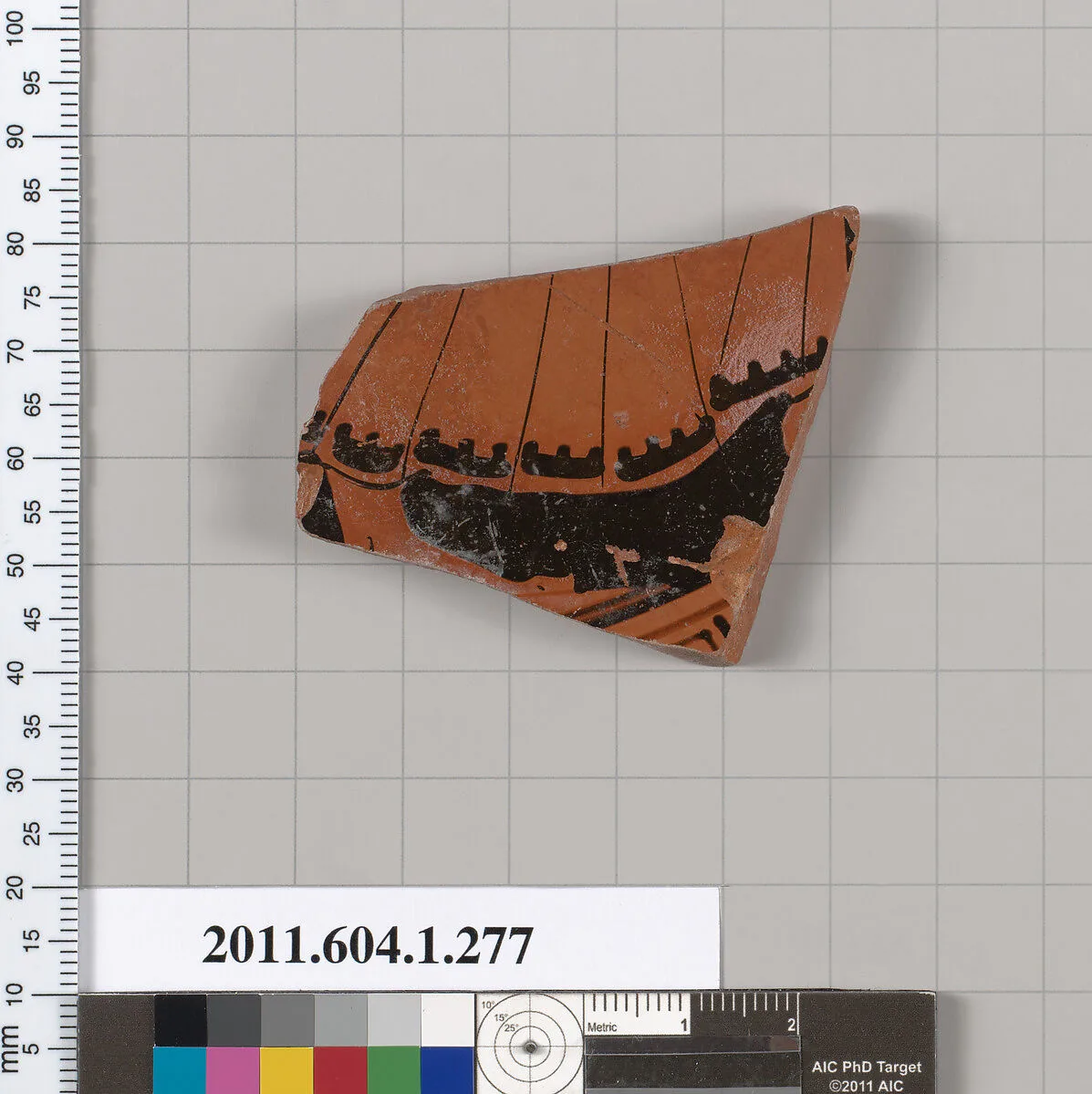Terracotta fragment of a kylix (drinking cup) — Curtius Painter