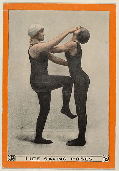 Life Saving Poses, No. 96, How to Break a Death Grip, from the Champion Women Swimmers series (T221), issued by Pan Handle Scrap — Pan Handle Scrap Company
