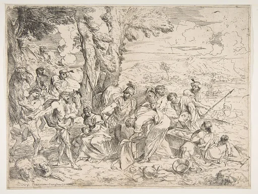 Laban searching for idols among Jacob's possessions
