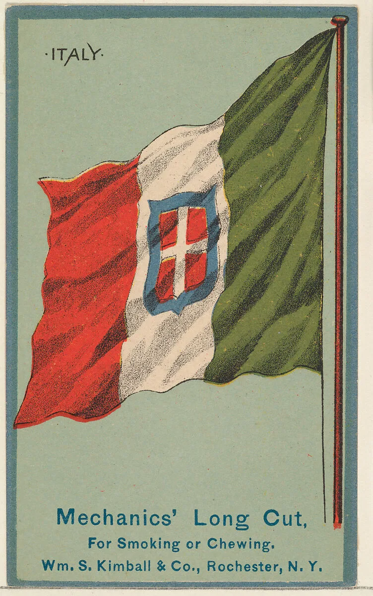 Italy, from the National Flags series (N195) issued by Wm. S. Kimball & Co. — William S. Kimball & Company