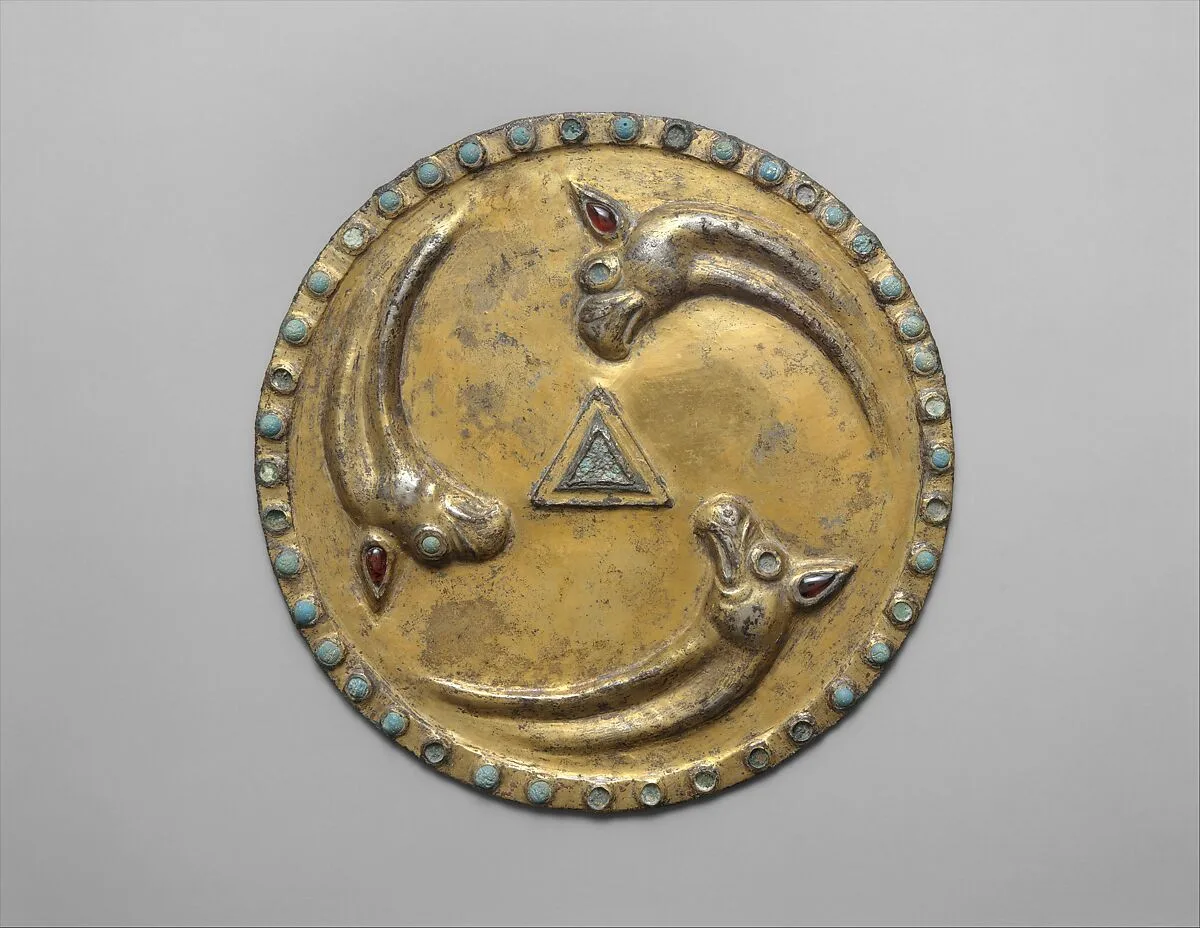 Roundel with griffin heads — Unknown