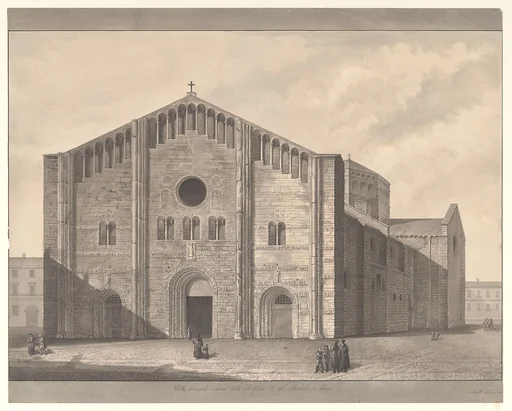 View of the Façade of the Cathedral of San Michele, Pavia