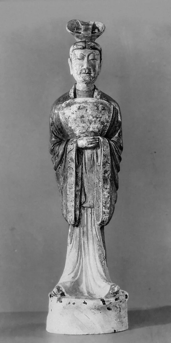 唐 彩繪陶文吏俑|Figure of a civil official — Unknown