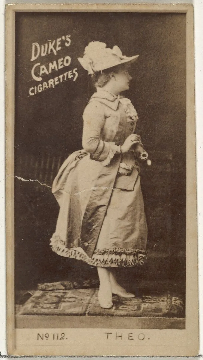 Card Number 112, Theo, from the Actors and Actresses series (N145-4) issued by Duke Sons & Co. to promote Cameo Cigarettes — W. Duke, Sons & Co.