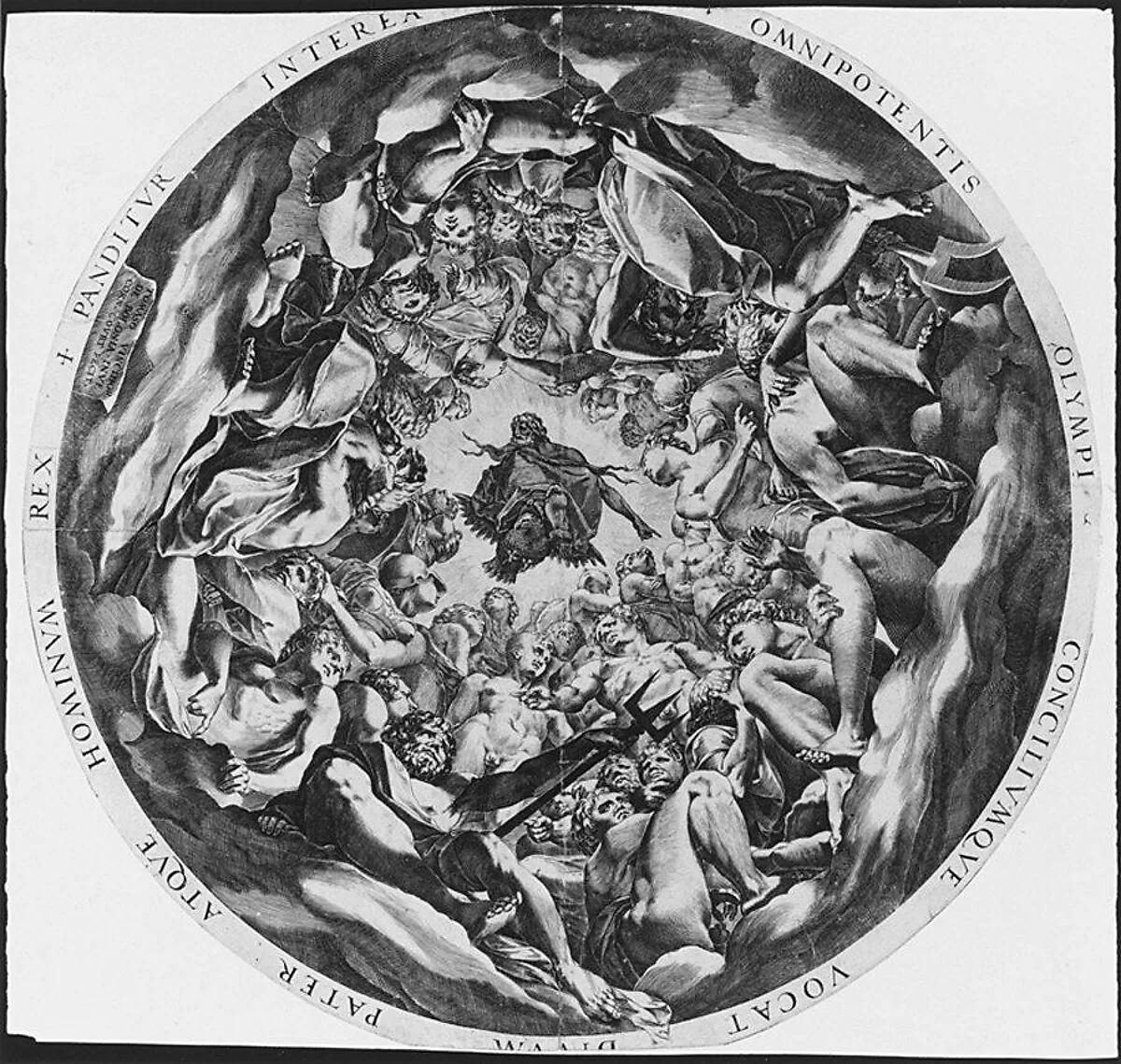 Concourse of the Gods on Mount Olympus — Cornelis Cort|Francesco Primaticcio