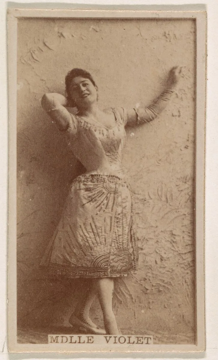 Mdlle. Violet, from the Actresses series (N245) issued by Kinney Brothers to promote Sweet Caporal Cigarettes — Kinney Brothers Tobacco Company