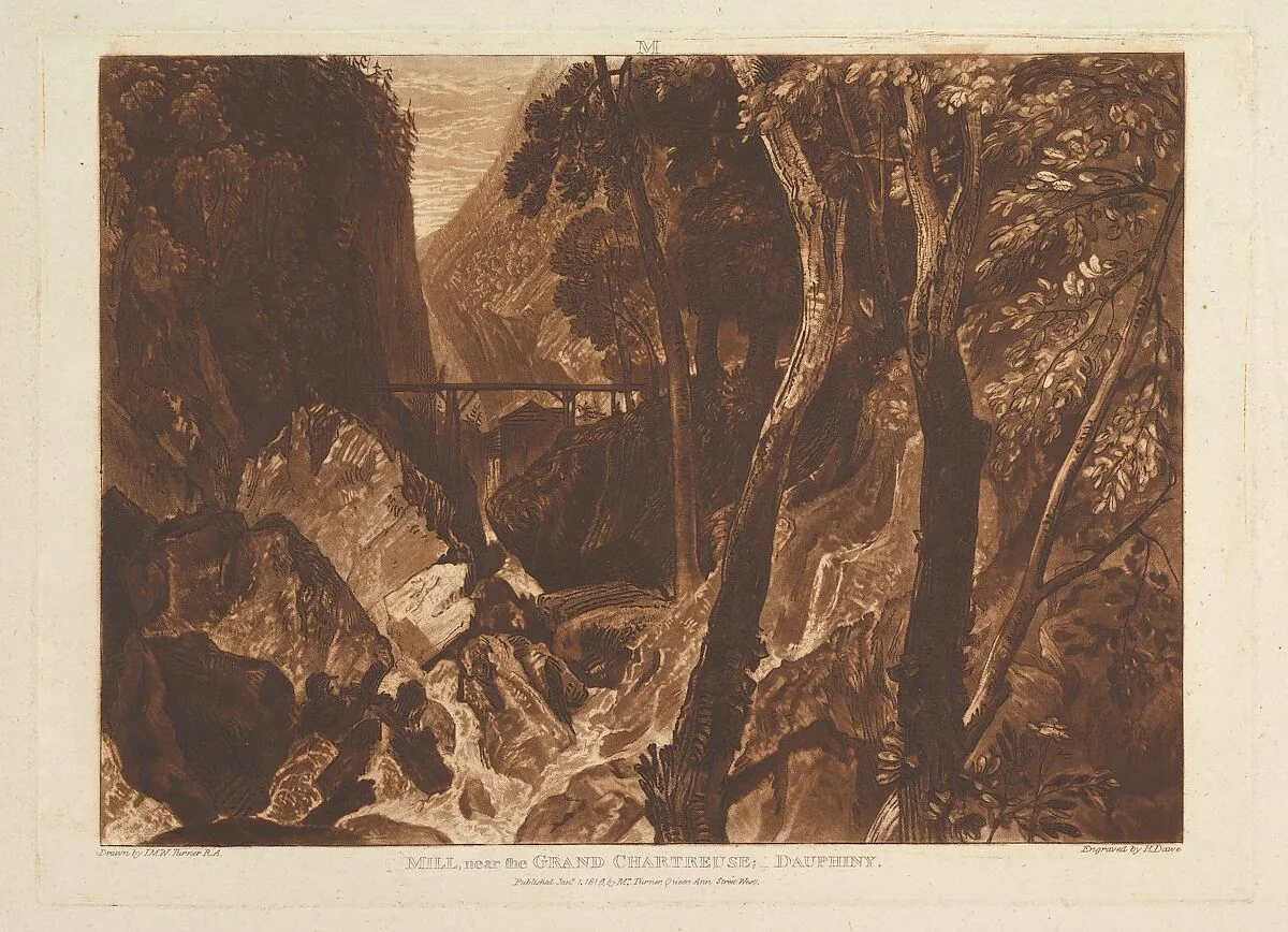Mill Near the Grand Chartreuse, Dauphiny (Liber Studiorum, part XI, plate 54) — Joseph Mallord William Turner|Henry Edward Dawe
