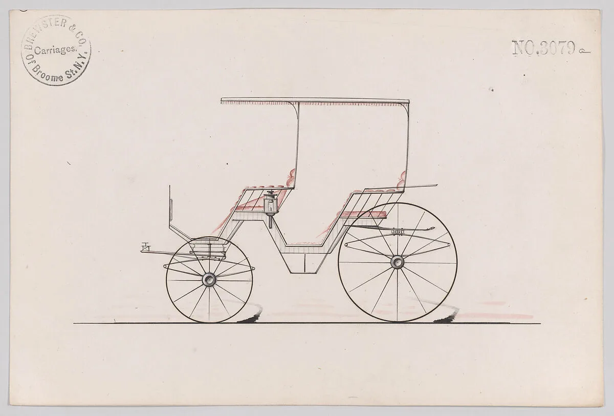 Design for Canopy Top Phaeton, no. 3079a — Brewster & Co.