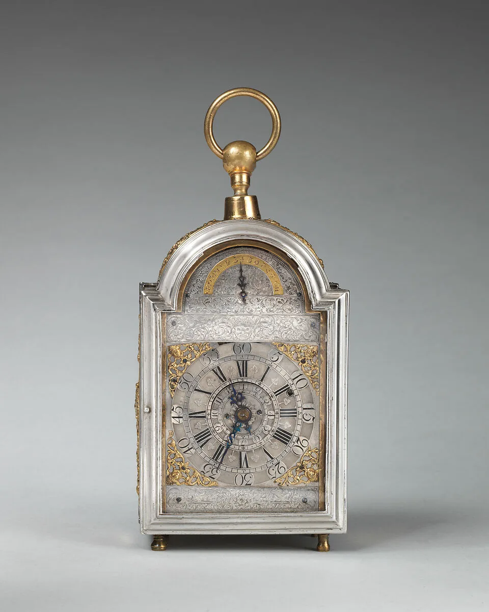 Traveling clock with alarm and calendar — Joseph Paulet