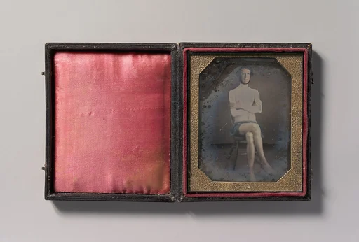 [Nude Man Seated with Cloth Draped over Waist]