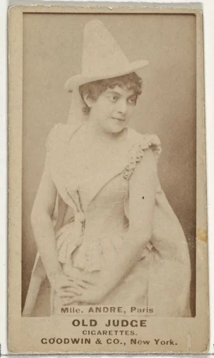 Mlle. Andre, Paris, from the Actors and Actresses series (N171) for Old Judge Cigarettes