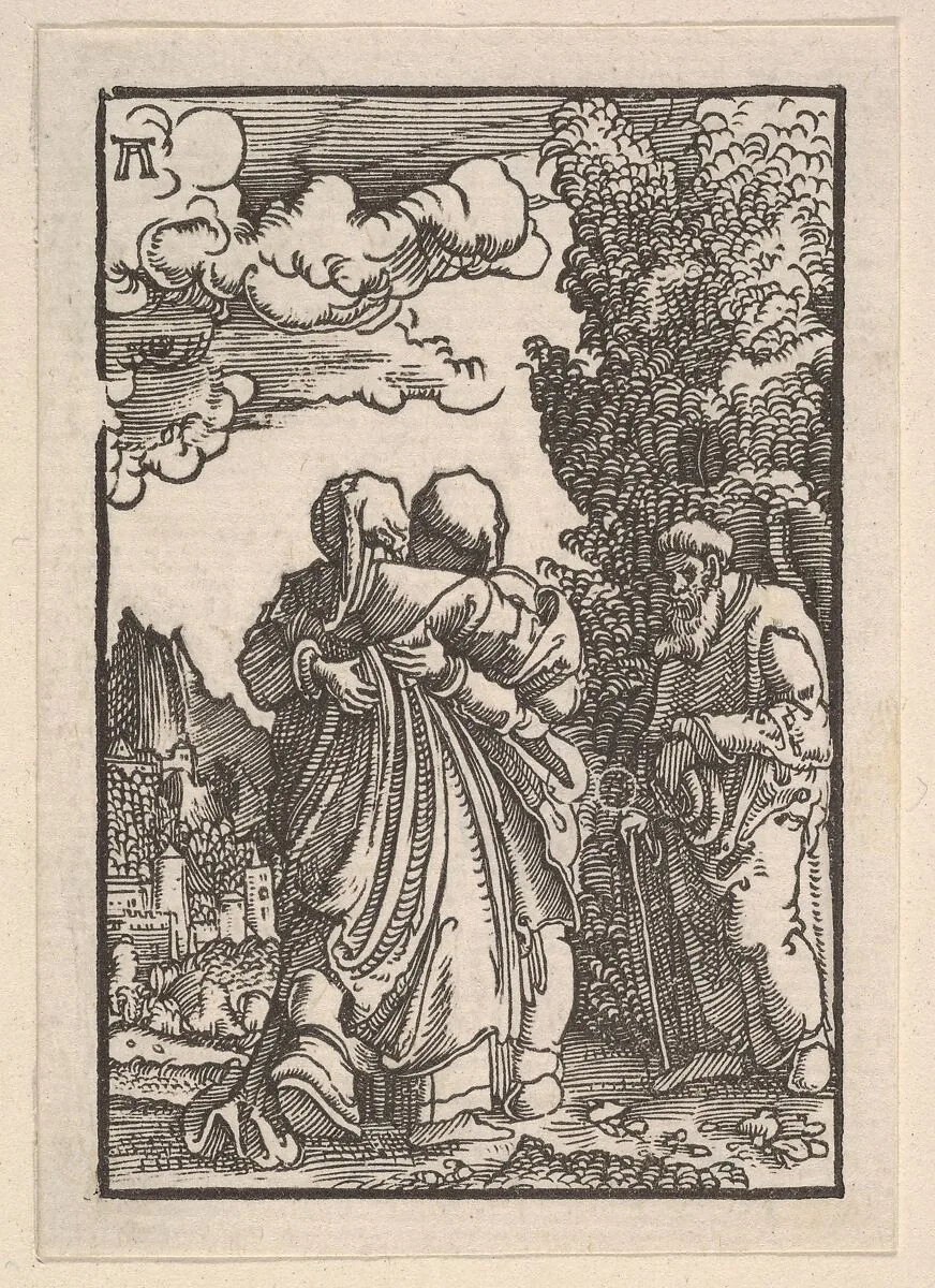 Visitation, from The Fall and Salvation of Mankind Through the Life and Passion of Christ — Albrecht Altdorfer