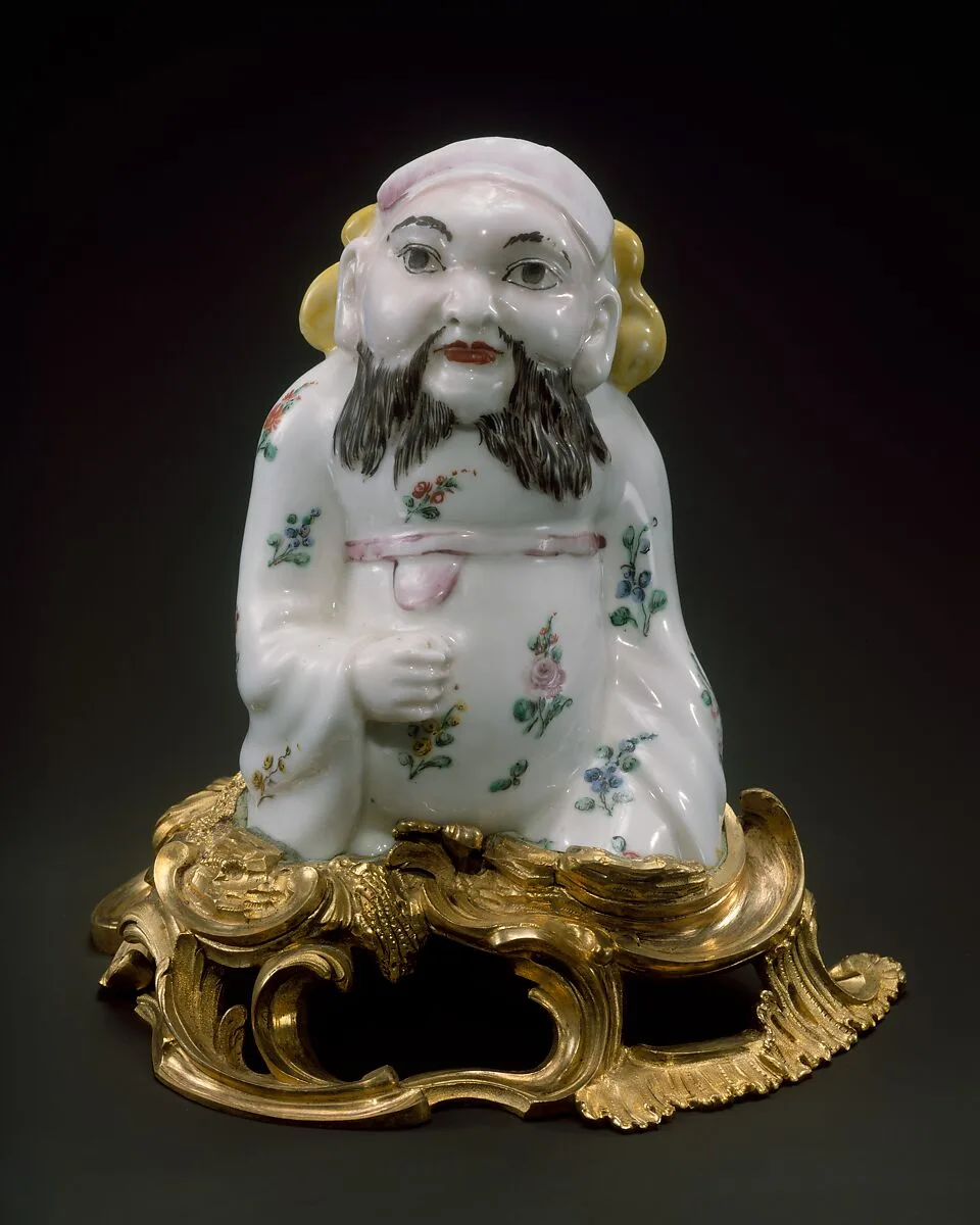 Figure of a seated Chinese man — Mennecy|Sceaux