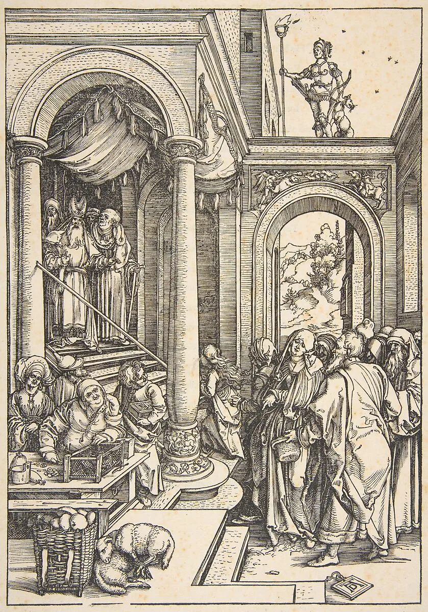 The Presentation of the Virgin in the Temple, from "The Life of the Virgin" — Albrecht Dürer