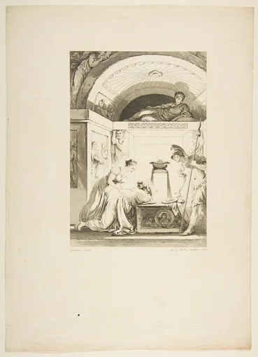 La Matrone d'Ephese, from "Contes et nouvelles en vers par Jean de La Fontaine. A Paris, de l'imprimerie de P. Didot, l'an III de la République, 1795"