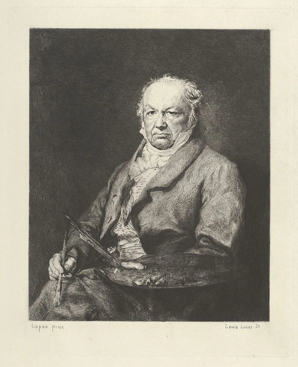 Portrait of Francisco Goya, from "The Portfolio" — Louis Lucas|Vicente López y Portaña|Goya (Francisco de Goya y Lucientes)
