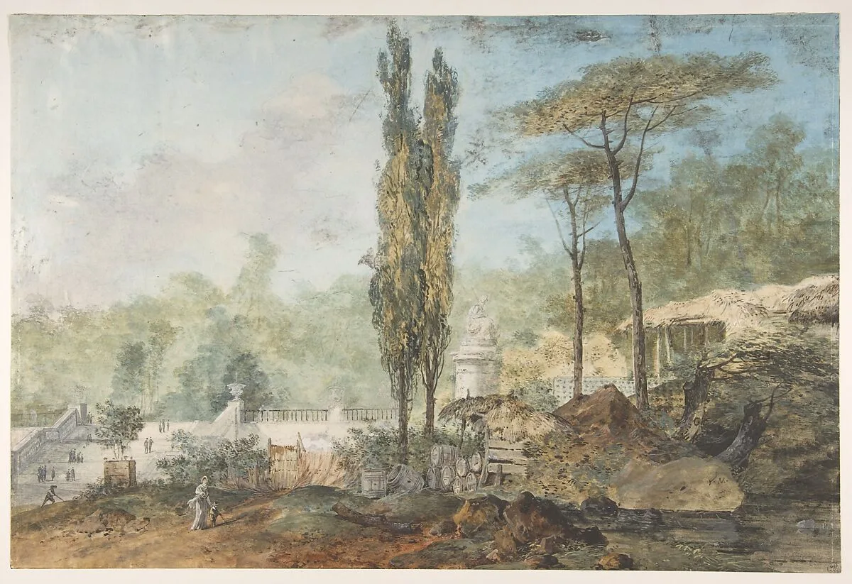 View of a Park — Louis Gabriel Moreau