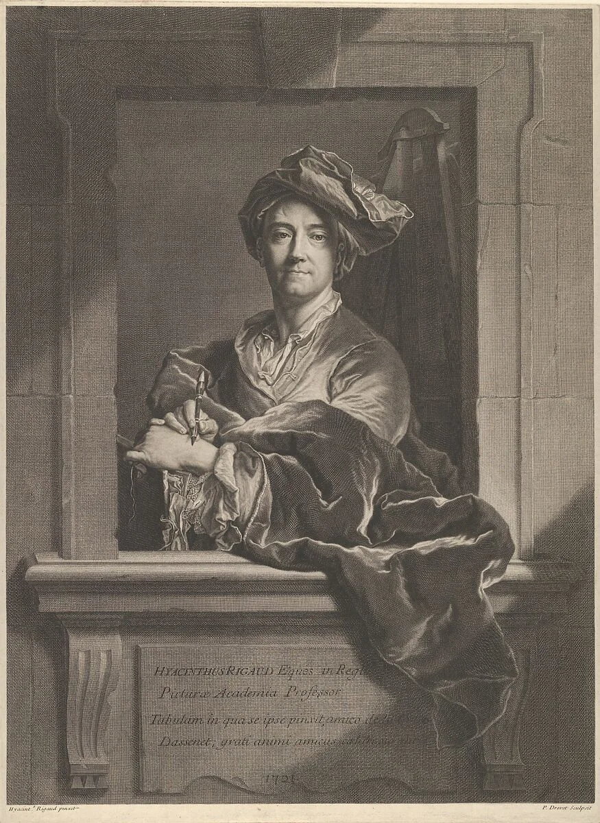 Portrait of Hyacinthe Rigaud — Pierre Imbert Drevet|Hyacinthe Rigaud