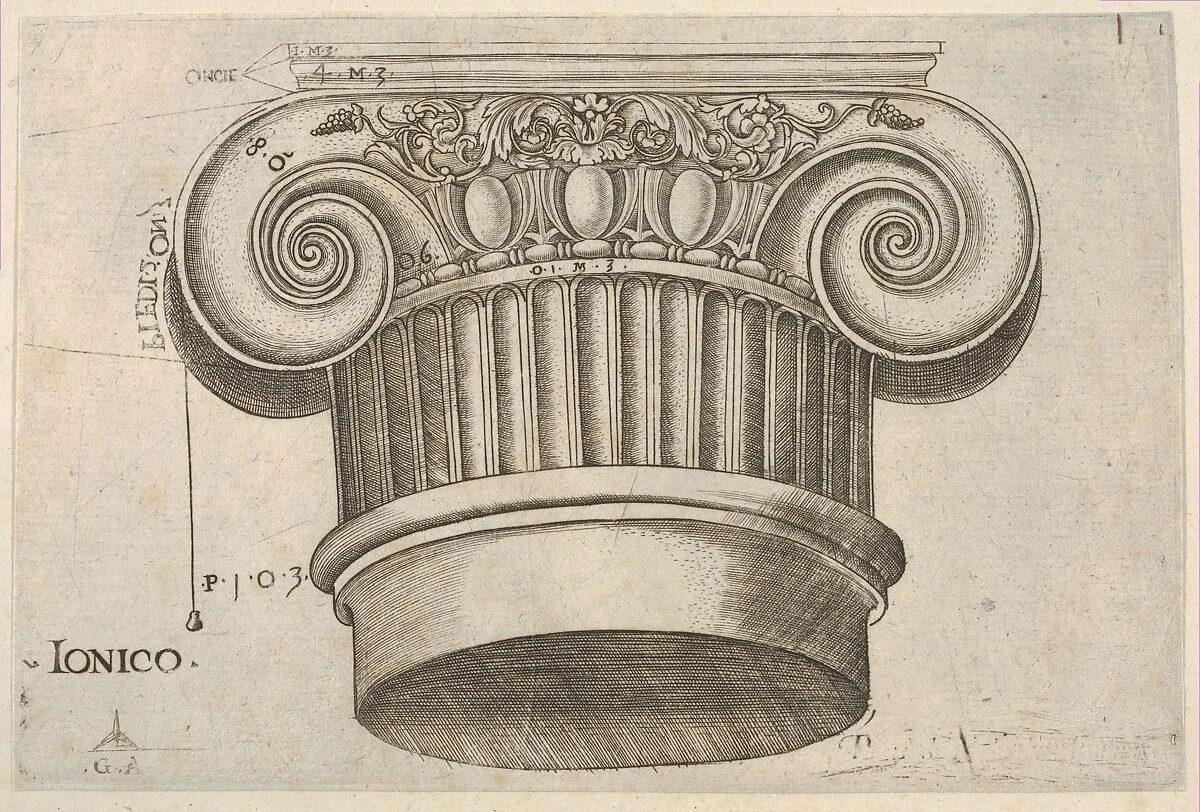 Ionic Capital — Monogrammist G.A. & the Caltrop