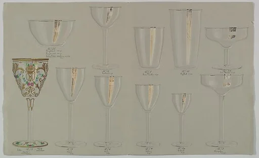 Designs for a Set of Glassware (11 pieces)