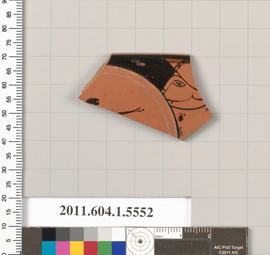 Terracotta rim fragment of a kylix (drinking cup) — Unknown