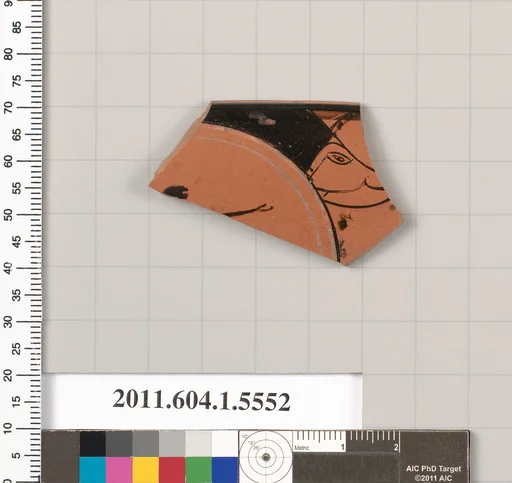 Terracotta rim fragment of a kylix (drinking cup)