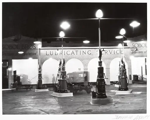 [Sobol Brothers Gasoline Station at Night]