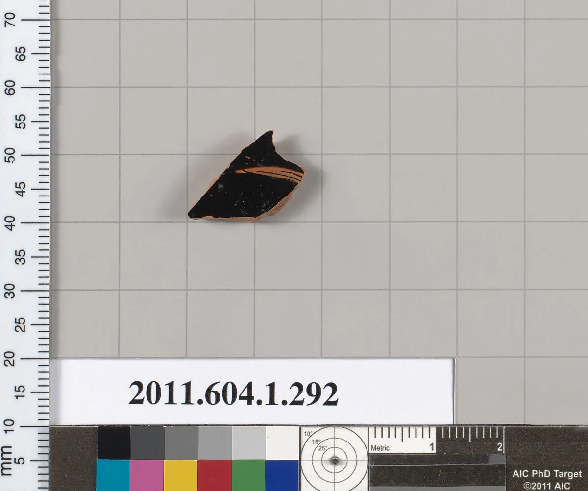 Terracotta fragment of a kylix (drinking cup) — Unknown