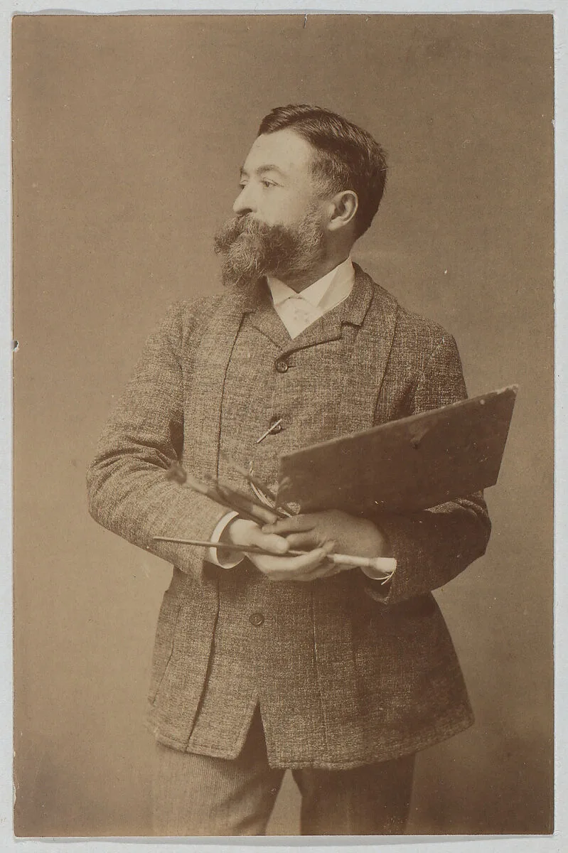 Three-quarter Length Portrait of Thomas Nast Holding Palette and Brush — Thomas Nast