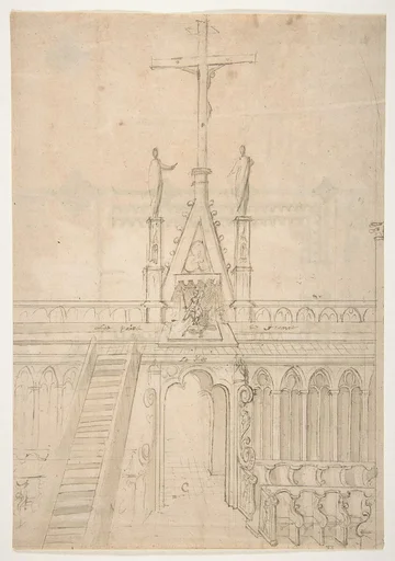 Design for Choir Stalls Showing the Entrance to the Choir through the Rood Screen